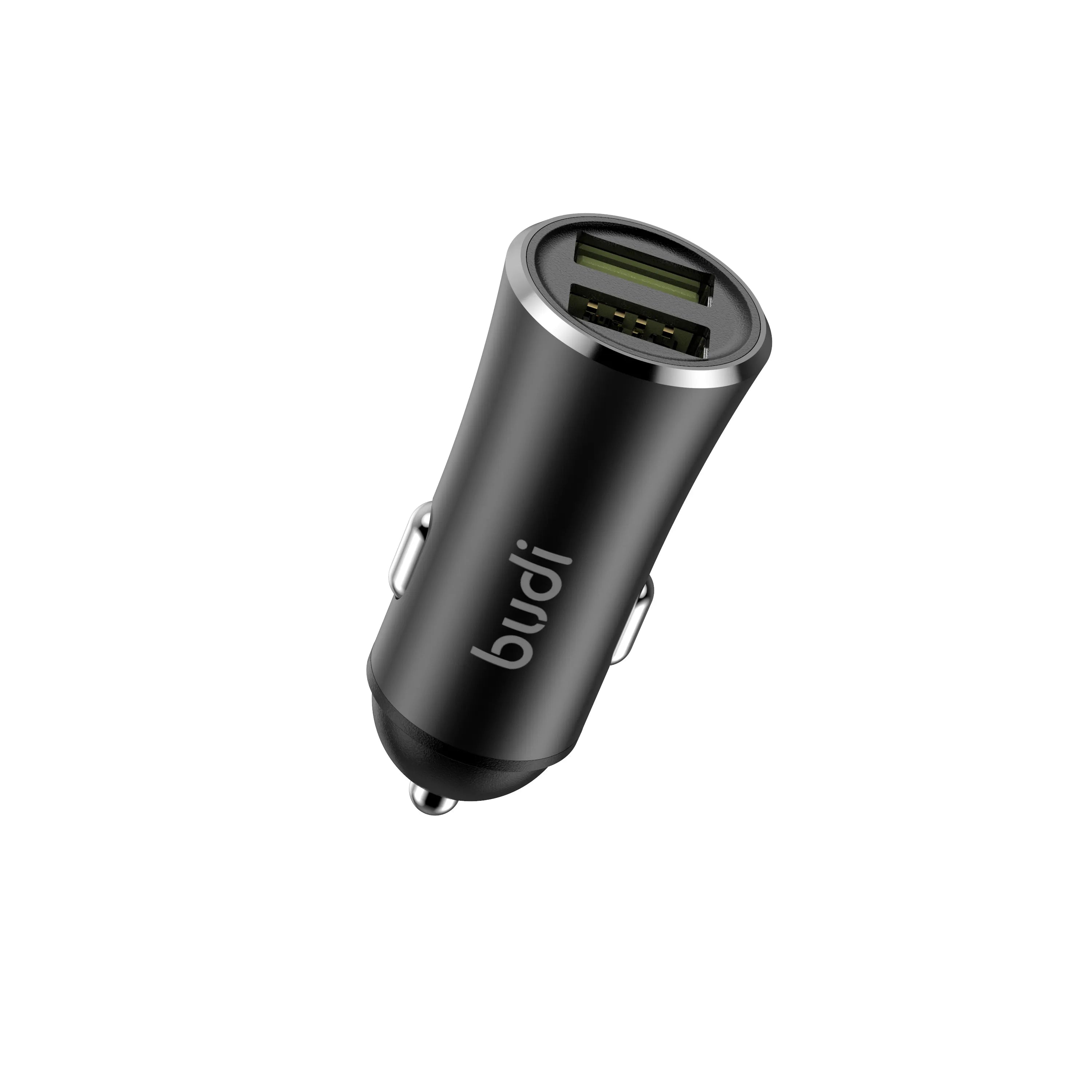 Budi 2 USB Port Car Charger CC627B Black